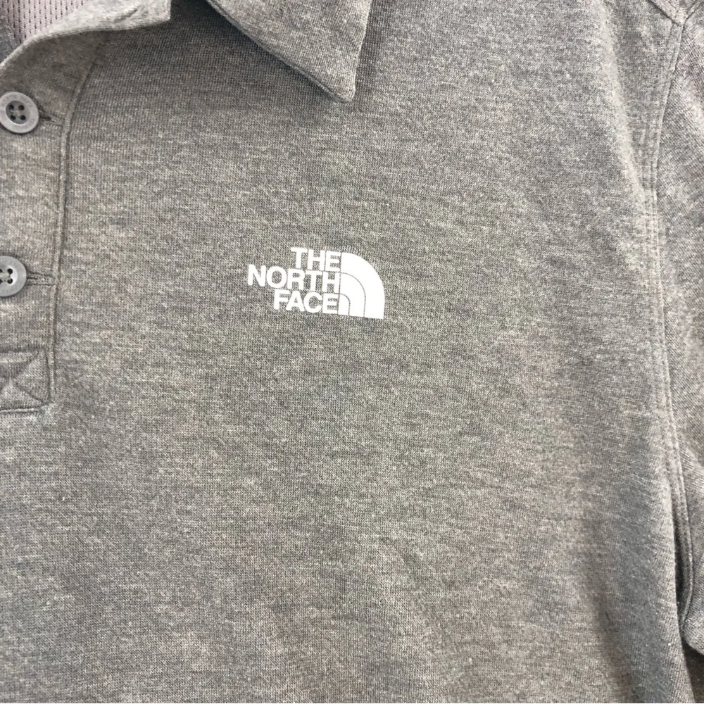 The North Face Polo Shirt Mens Large Flash Dry Gray Super Soft